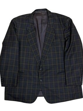 $600 VITALE BARBERIS CANONICO Blazer Luxury WOOL Plaid Business Sport Coat 50R
